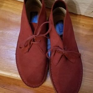 Maroon Women's Clarks Desert Boots